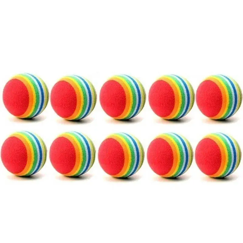 10-Pack Rainbow Chew Balls for Dogs – Durable EVA Play Balls