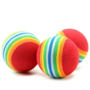 10-Pack Rainbow Chew Balls for Dogs – Durable EVA Play Balls