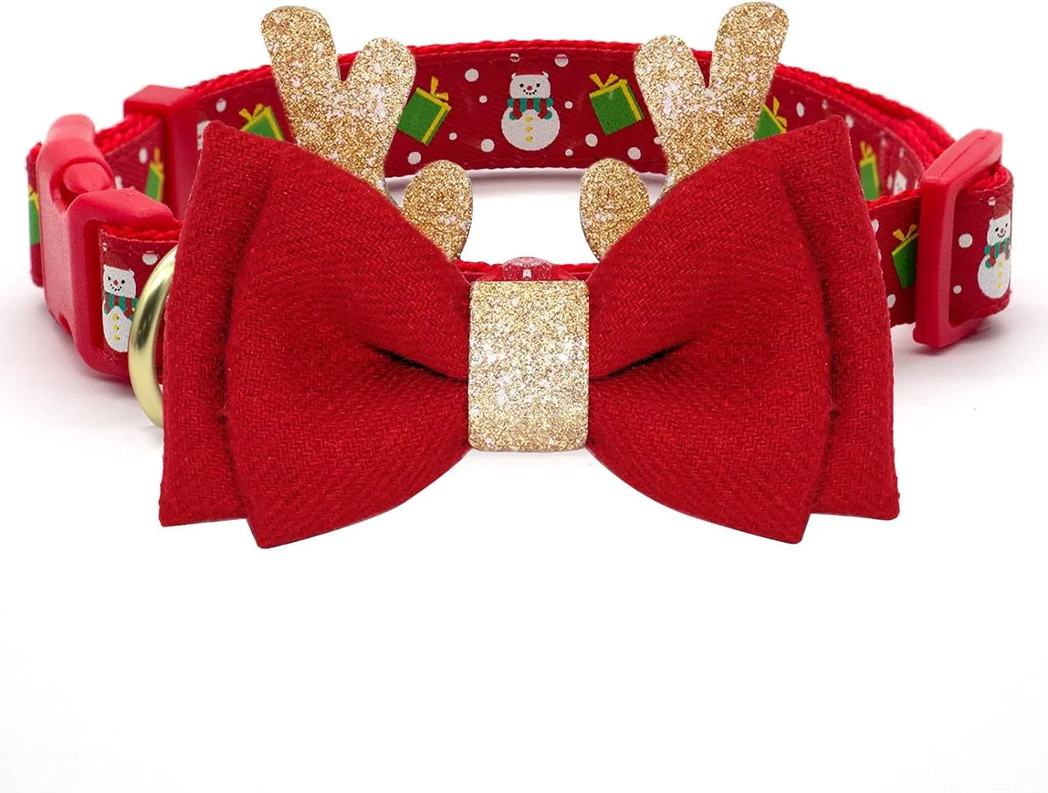 Adjustable Christmas Dog Collar  
Xmas Dog Collar with Antler Bow Tie  
Snowman Dog Collar for Medium Dogs Christmas Dog Collar Adjustable Xmas Dog Collar with Christmas Antler Bow Tie Accessories Snowman Dog Collar for Medium Dogs