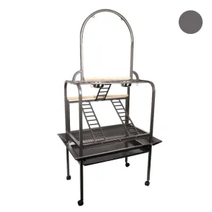 Avi One Parrot Stand Deluxe Silver/Black
