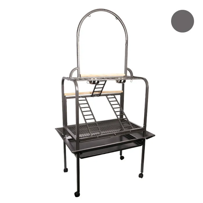 Avi One Parrot Stand Deluxe Silver/Black