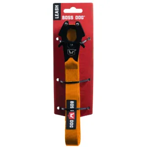 Boss Dog Tactical Dog Leash 4' x 1.25" Solid Orange
