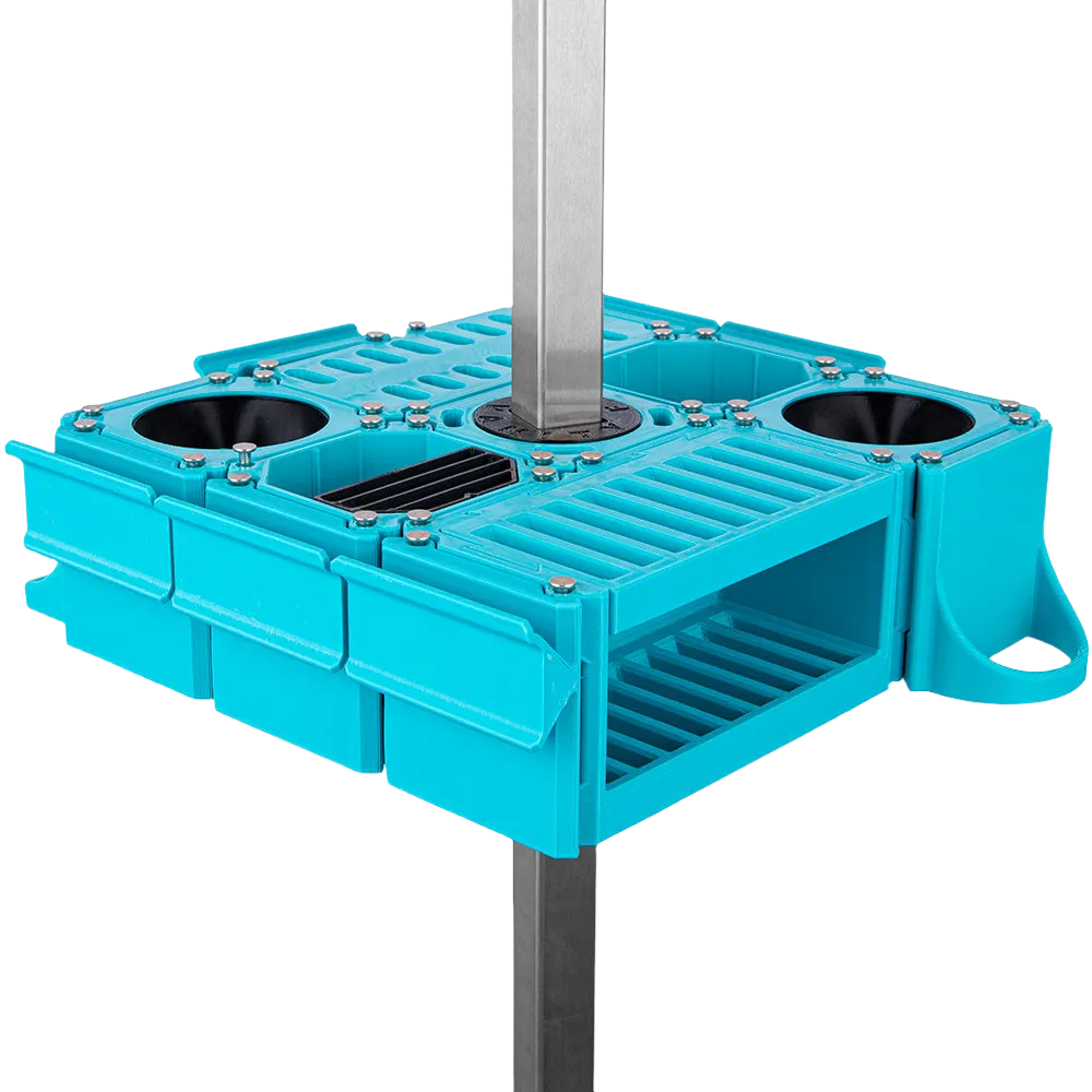 Custom Cube Tool Caddy Cyan by Vanity Fur