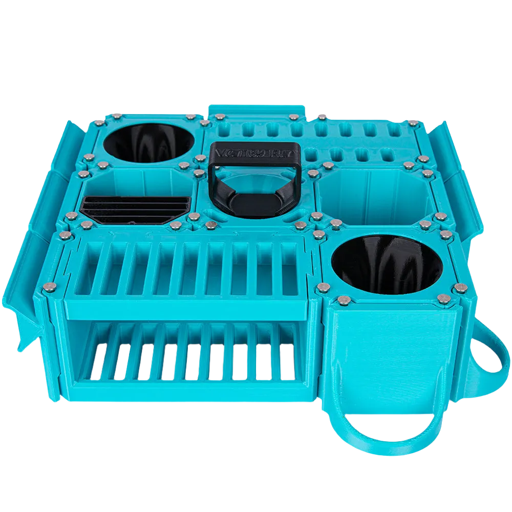 Custom Cube Tool Caddy Cyan by Vanity Fur