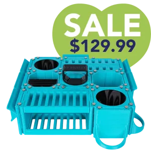 Custom Cube Tool Caddy Cyan by Vanity Fur