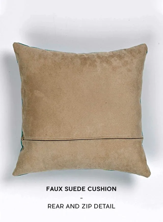 Custom Script Neon Leaves Cushion