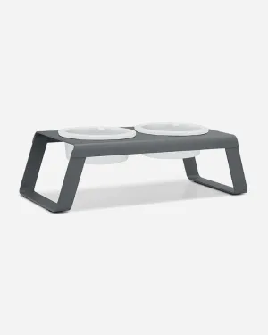 Dog Feeder - Porcelain - Medium (Grey) - Desco from Miacara