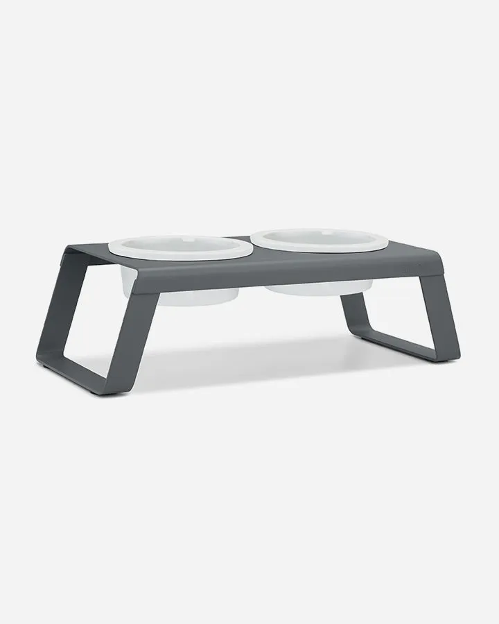 Dog Feeder - Porcelain - Medium (Grey) - Desco from Miacara