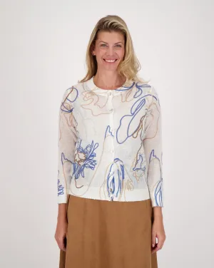 Flora Water Print Cardigan