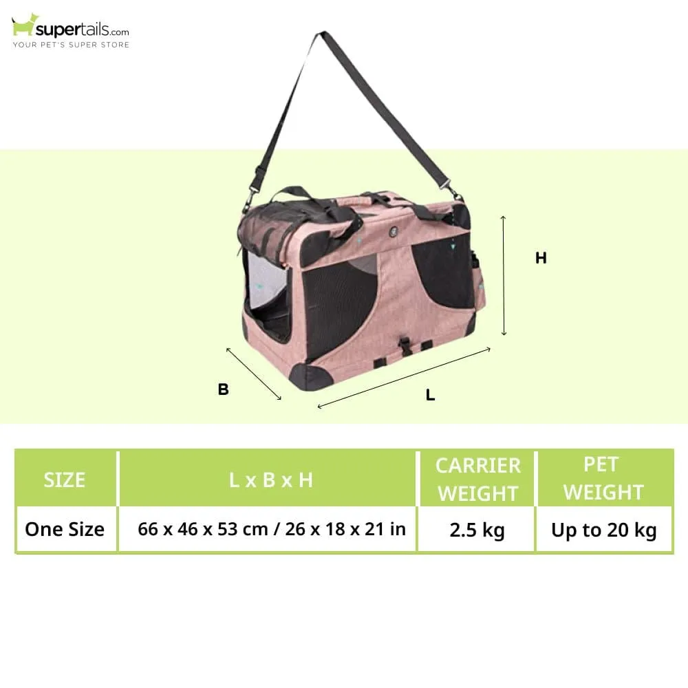 Fofos Comfort Premium Outdoor Carrier for Dogs and Cats (Light Pink)