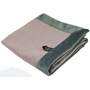 Herringbone Boutique Purple   Grey Throw Blankets & Runners