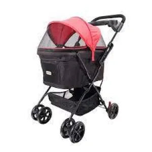 Ibiyaya Easy Stroller Pet Buggy for Cats & Dogs up to 20kg - Rouge Red