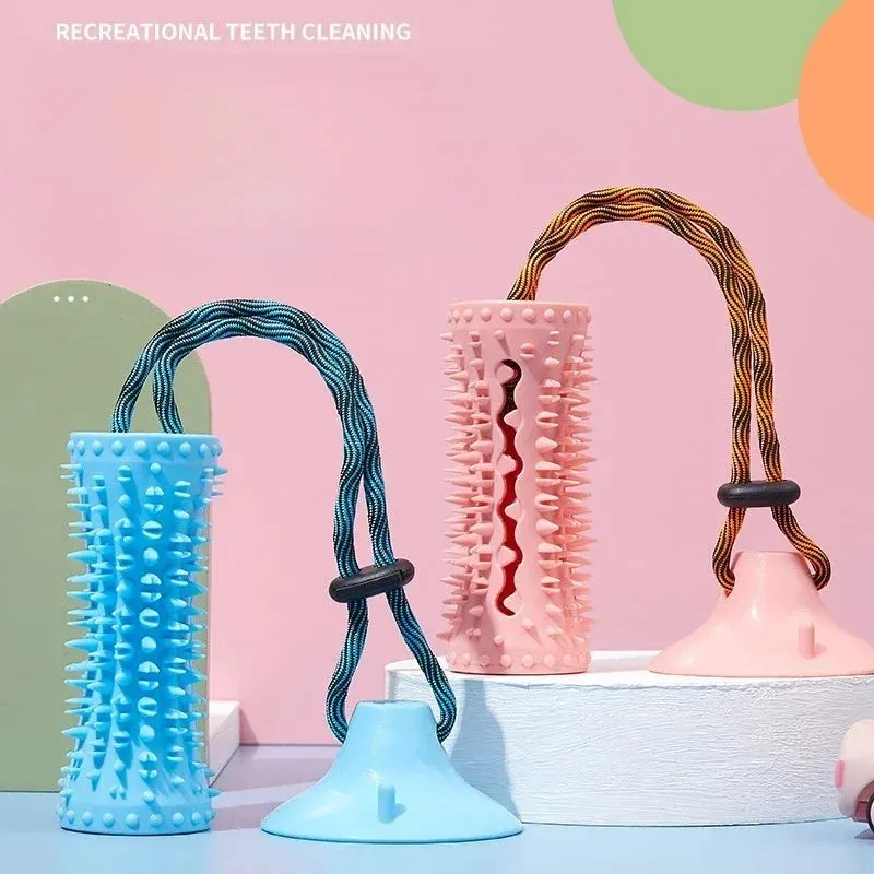 Interactive Dog Chew Ball Toys For Aggressive Chewers With Suction Cup