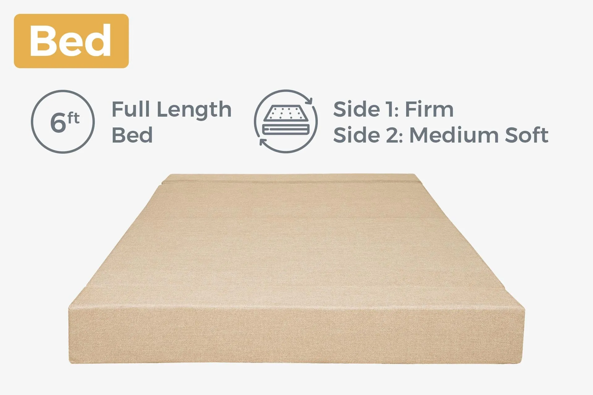 Jute Sofa Bed, Beige | 6.5 x 6, Three Seater | 3 Jharokha Cushions