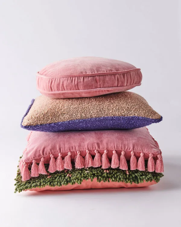 Kip & Co - Peach Fuzz Square Boucle Cushion