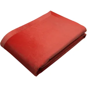 Matt Coral Pink Velvet Throw Blankets & Runners