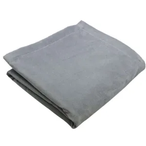 Matt Dove Grey Velvet Throw Blankets & Runners