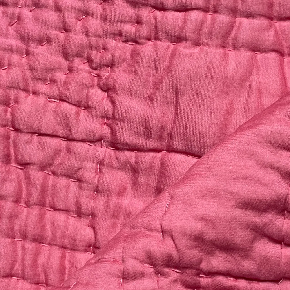 Silk Velvet Throw in Sorbet Pink