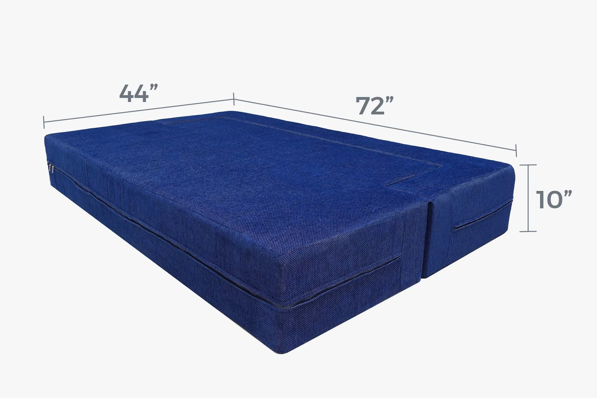 Uberlyfe New Age Folding Sofa Bed, Dotted Blue | 3 Seater | 3 Blue Medallion Cushion