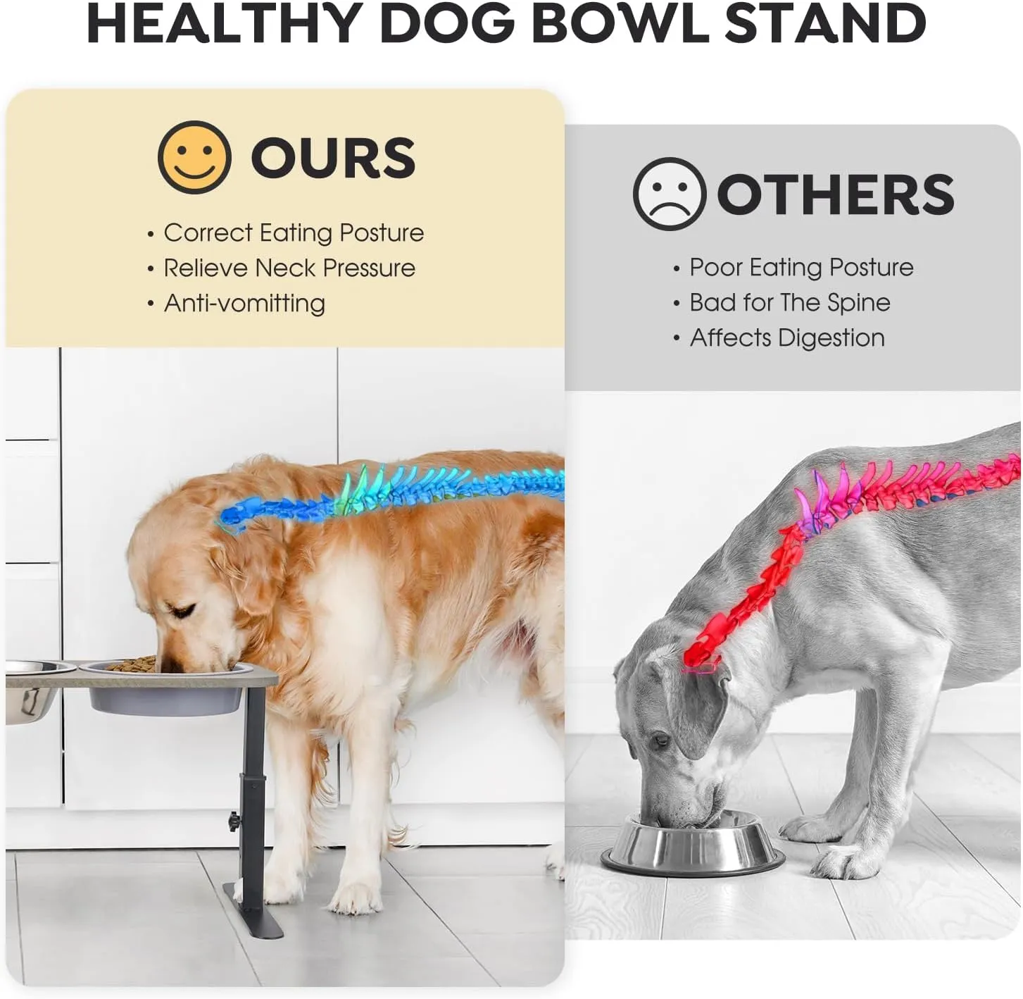 Veehoo Elevated Dog Bowls (Adjustable)