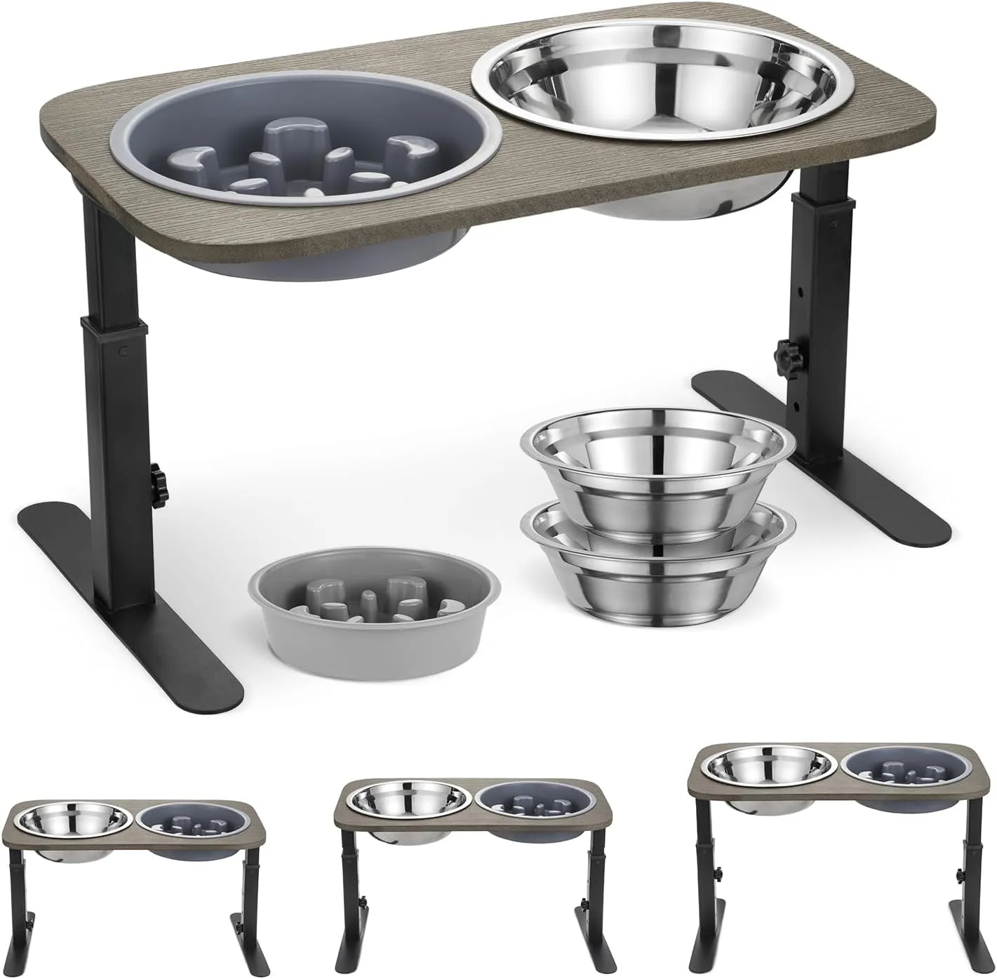 Veehoo Elevated Dog Bowls (Adjustable)