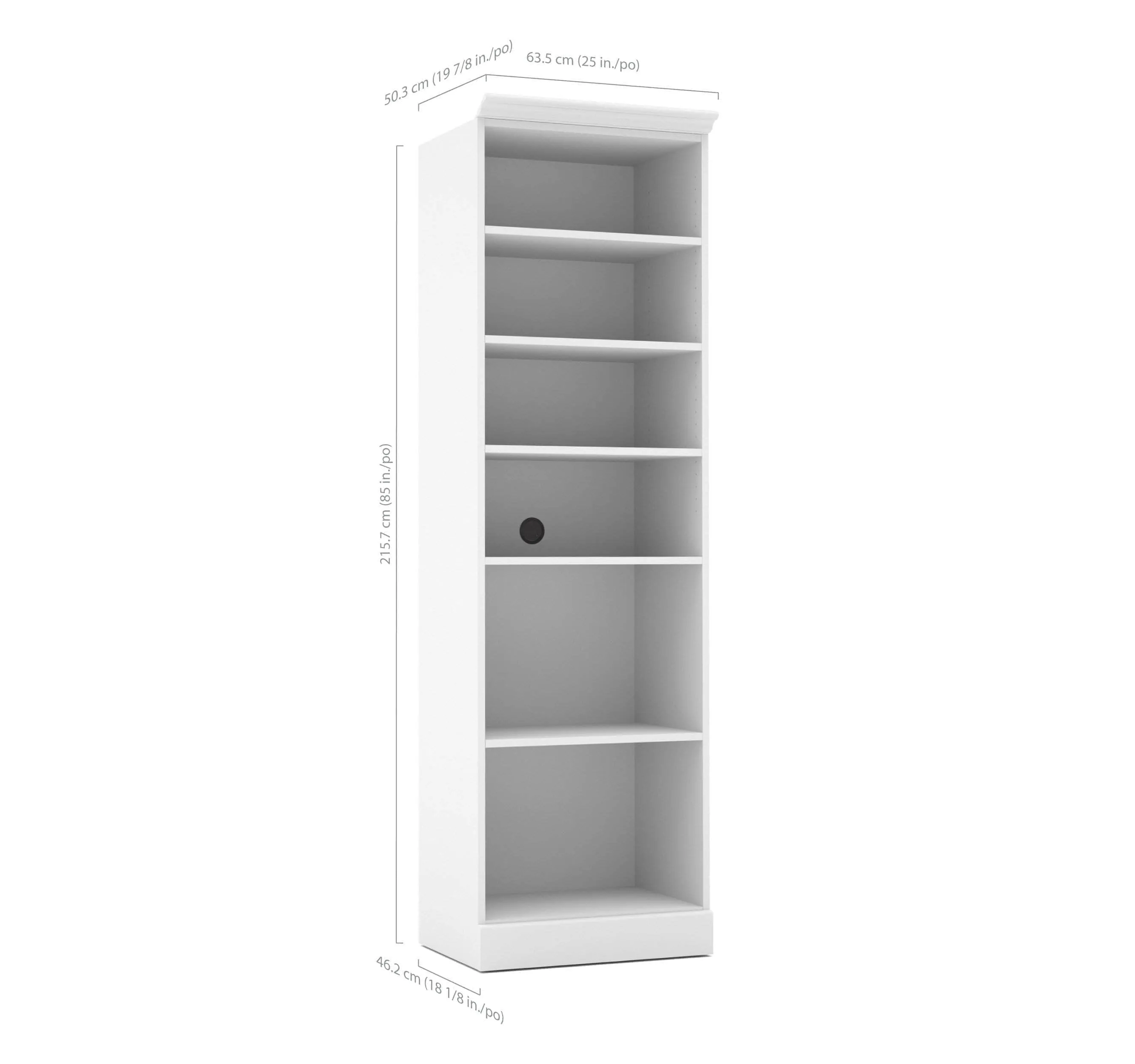 Versatile Full Murphy Wall Bed, 2 Storage Units and a Sofa (109“) - White